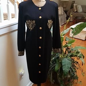 VINTAGE BLACK SWEATER DRESS